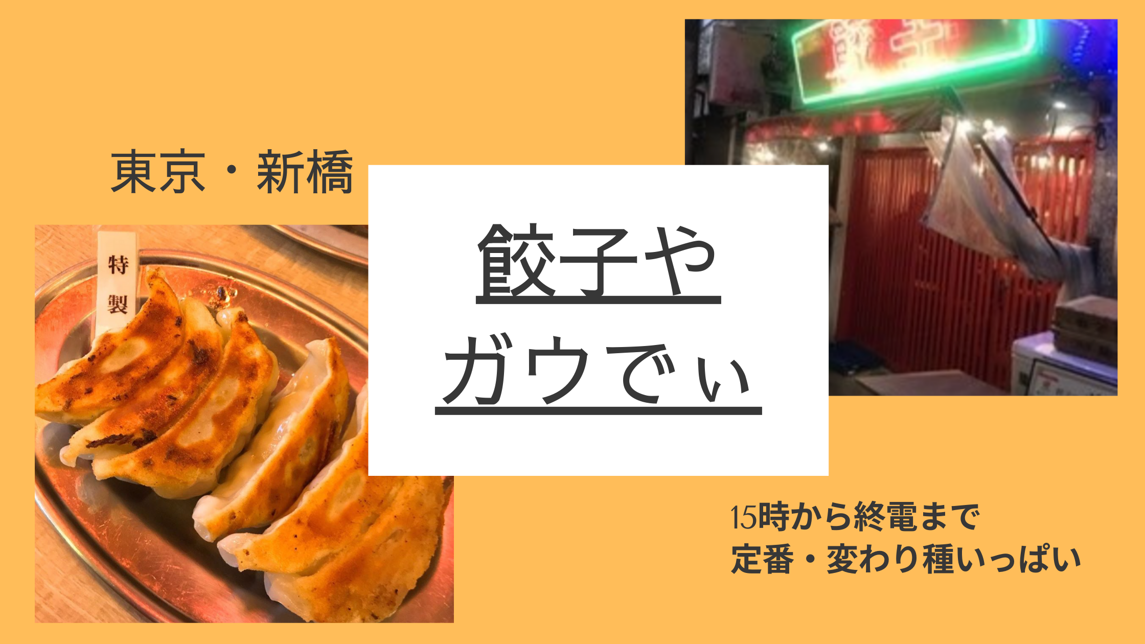 新橋の ガウでぃ は定番から変わり種までいろんな餃子を食べたい人にピッタリ ぎょうざ Com