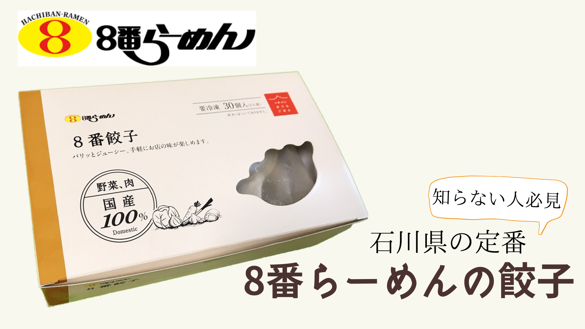 石川県定番の8番餃子がジューシーで美味！