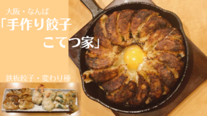 難波「こてつ家」の鉄板餃子が絶品！変わり種も美味