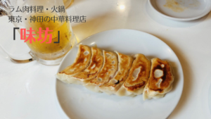 神田「味坊」ラム串はもちろん羊肉を使った餃子も絶品！