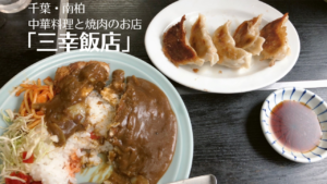 南柏の中華と焼肉「三幸飯店」で餃子とカレーに感動